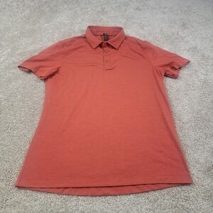 Lululemon Men's‎ ABC Polo Shirt Performance Stretch Casual Top Medium Orange